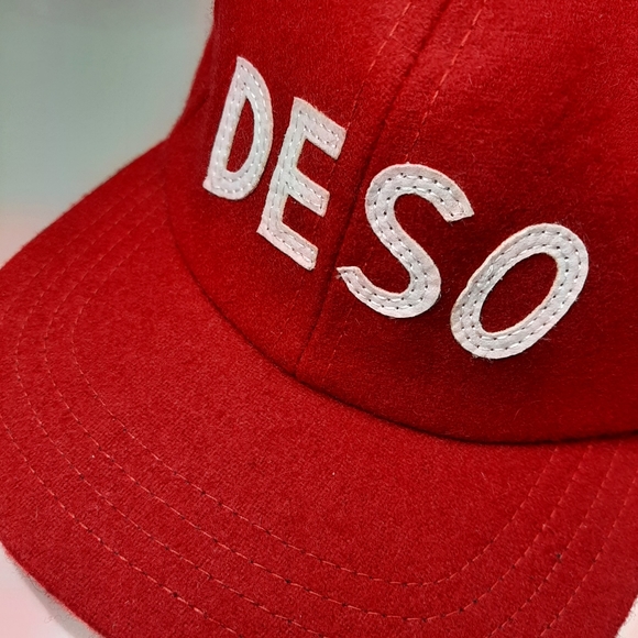 Deso Supply Co USA Adjustable Leather Strap Breathable Red & White Men's - Picture 3 of 10